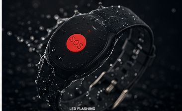MagEdge SOS wristband with LED flashing under water